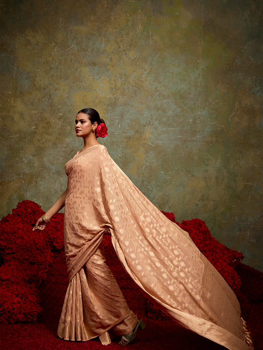 Georgette Banarasi Saree With Blouse Piece