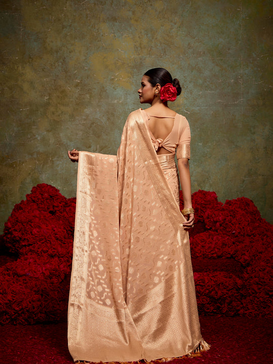 Georgette Banarasi Saree With Blouse Piece