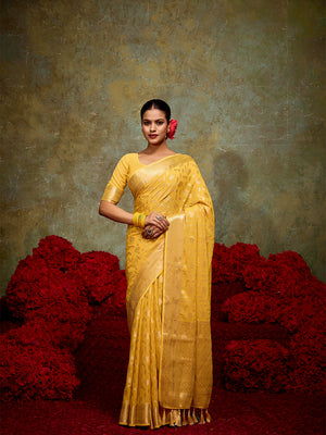 Georgette Banarasi Saree With Blouse Piece