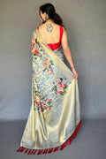Coin Grey Digital Print Saree