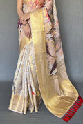 Pastel Purple Digital Print Saree
