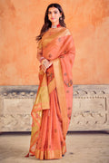 Thulian Pink Organza Saree