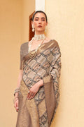 Multicolor Tussar silk Saree With Blouse Piece