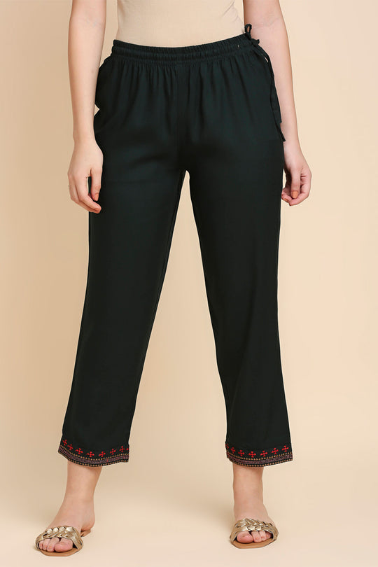 Green Embroidered Kurta set