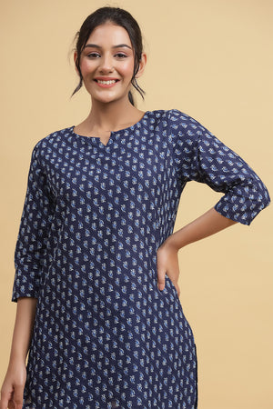 Blue Pure Cotton Printed Night suit
