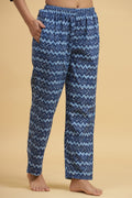 Blue Pure Cotton Printed Night suit