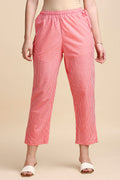 Pink & White Pure Cotton Bandhani Print Kurta set