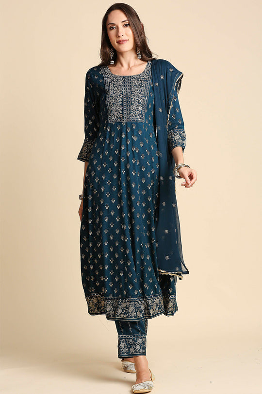 Navy Blue Ethnic Kurta set