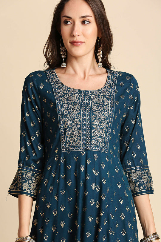 Navy Blue Ethnic Kurta set