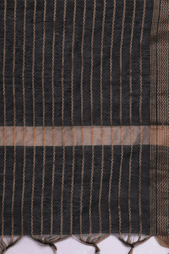 Black Floral Embroidered Thread Work Kurta set