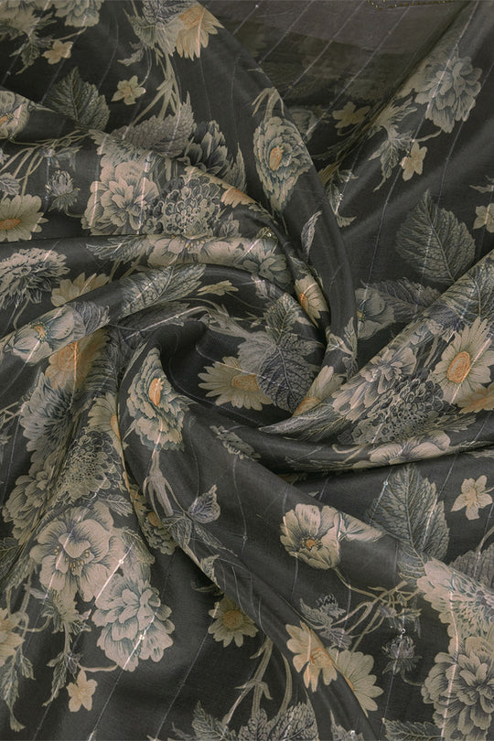 Green Organza Saree With Blouse Piece