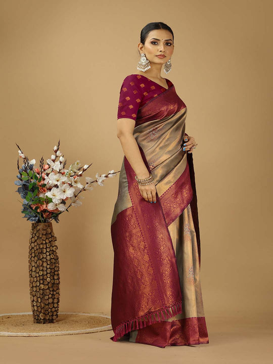 Banarasi Silk Saree With Blouse Piece