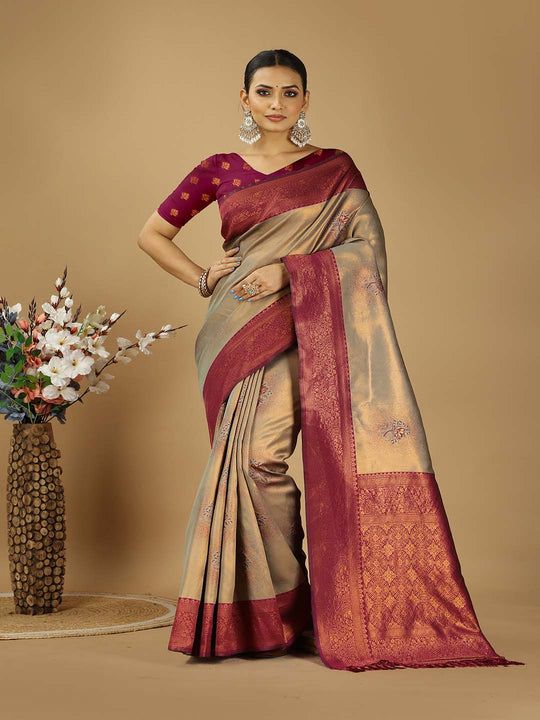 Banarasi Silk Saree With Blouse Piece
