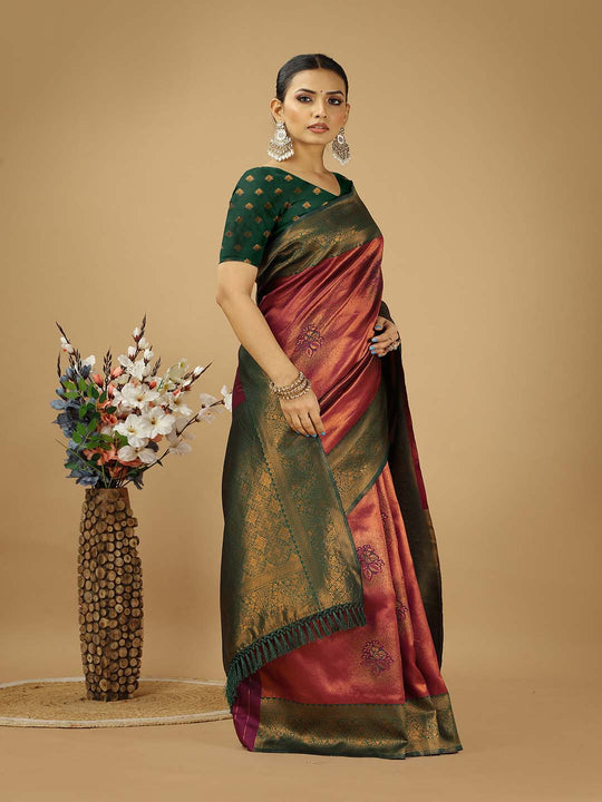 Banarasi Silk Saree With Blouse Piece