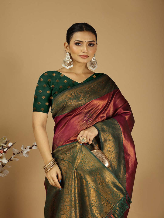 Banarasi Silk Saree With Blouse Piece