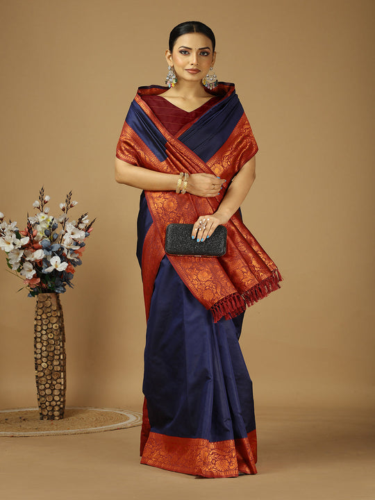 Banarasi Silk Saree With Blouse Piece