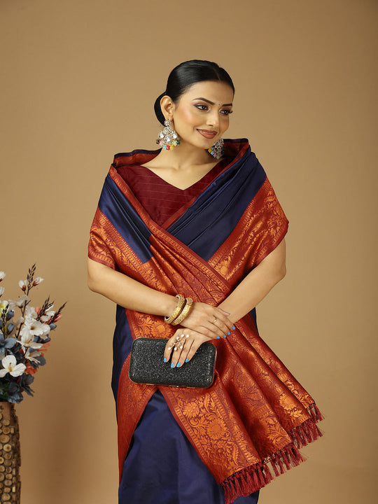 Banarasi Silk Saree With Blouse Piece