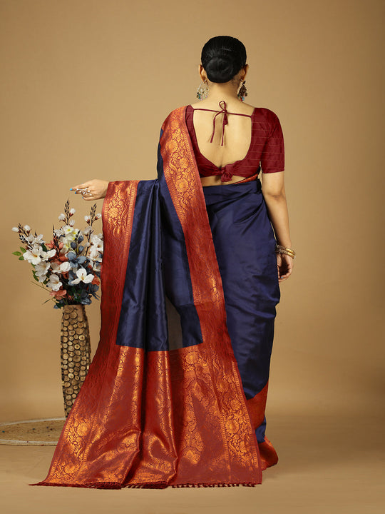 Banarasi Silk Saree With Blouse Piece