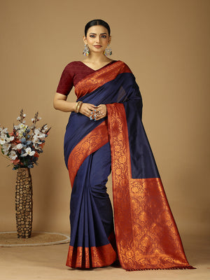 Banarasi Silk Saree With Blouse Piece