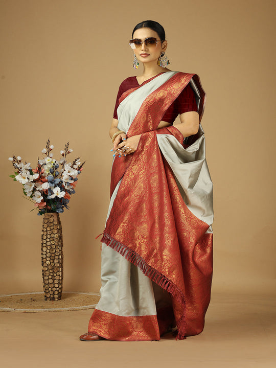 Banarasi Silk Saree With Blouse Piece