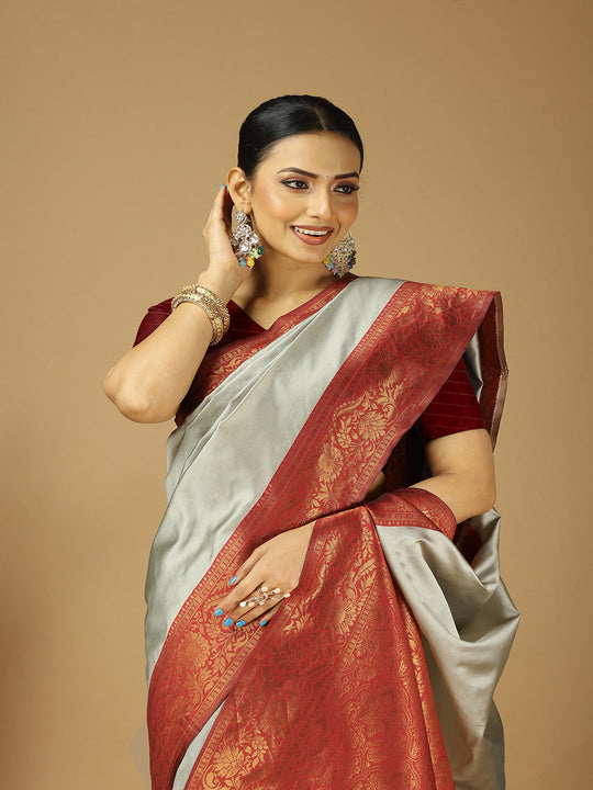 Banarasi Silk Saree With Blouse Piece