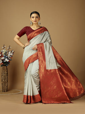 Banarasi Silk Saree With Blouse Piece