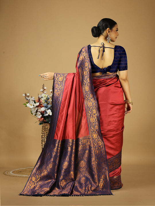 Banarasi Silk Saree With Blouse Piece
