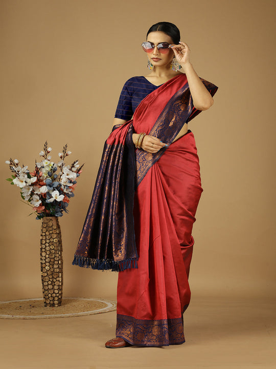 Banarasi Silk Saree With Blouse Piece