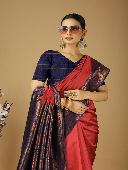 Banarasi Silk Saree With Blouse Piece