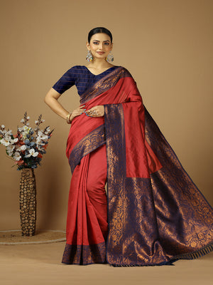 Banarasi Silk Saree With Blouse Piece