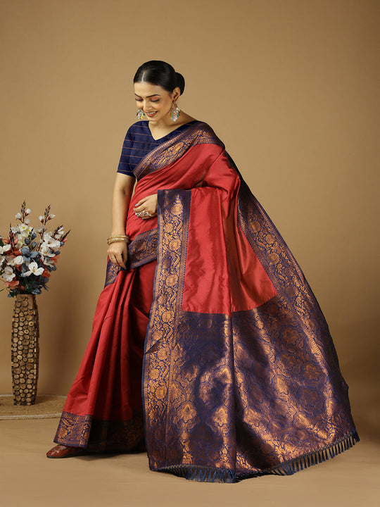 Banarasi Silk Saree With Blouse Piece