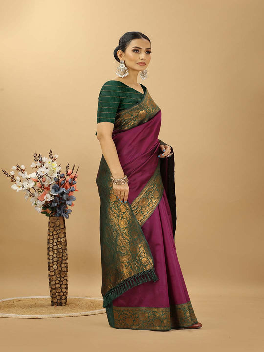Banarasi Silk Saree With Blouse Piece