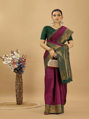 Banarasi Silk Saree With Blouse Piece