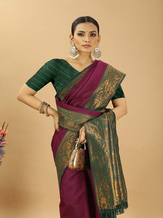 Banarasi Silk Saree With Blouse Piece