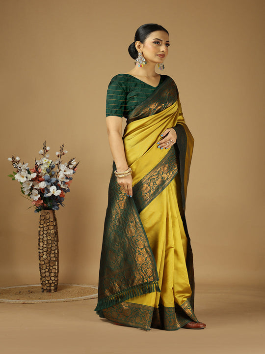 Banarasi Silk Saree With Blouse Piece