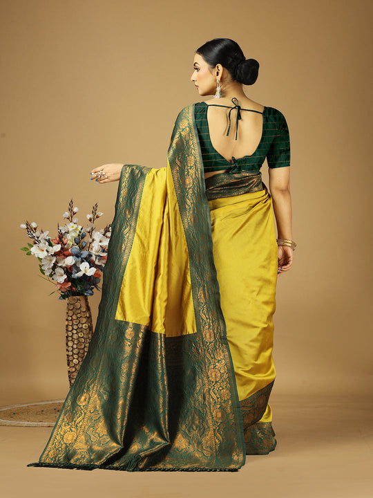 Banarasi Silk Saree With Blouse Piece