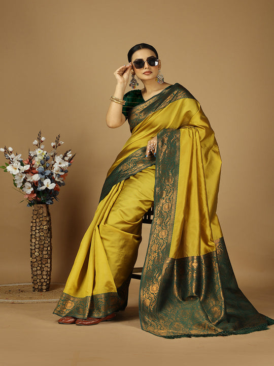 Banarasi Silk Saree With Blouse Piece