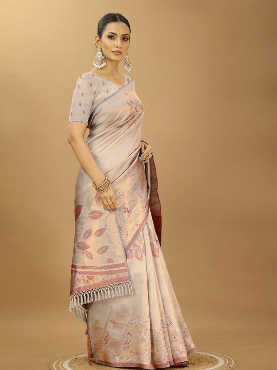 Banarasi Silk Saree With Blouse Piece