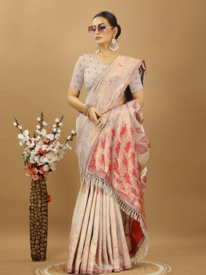 Banarasi Silk Saree With Blouse Piece