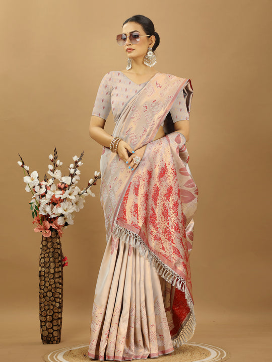 Banarasi Silk Saree With Blouse Piece