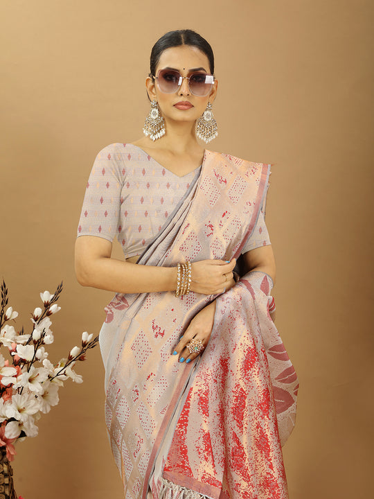 Banarasi Silk Saree With Blouse Piece