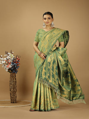 Banarasi Silk Saree With Blouse Piece