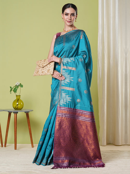 Banarasi Silk Saree With Blouse Piece