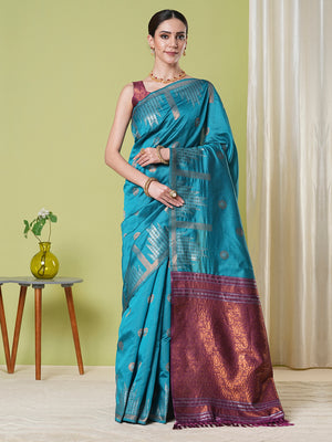 Banarasi Silk Saree With Blouse Piece