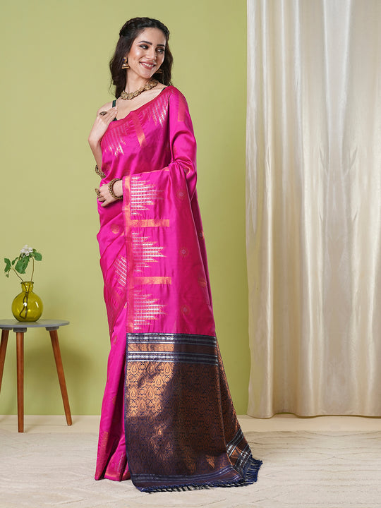 Banarasi Silk Saree With Blouse Piece