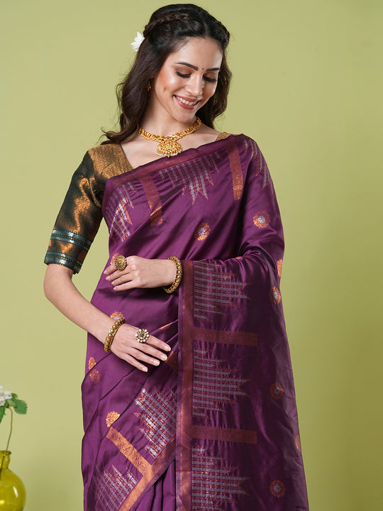 Banarasi Silk Saree With Blouse Piece