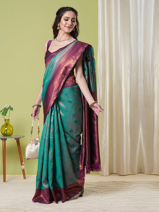 Banarasi Silk Saree With Blouse Piece