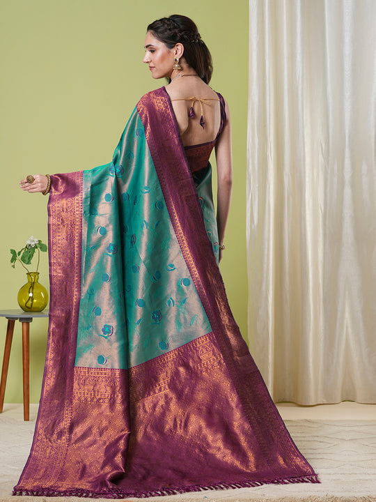 Banarasi Silk Saree With Blouse Piece