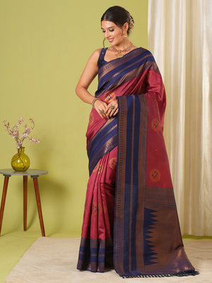 Banarasi Silk Saree With Blouse Piece