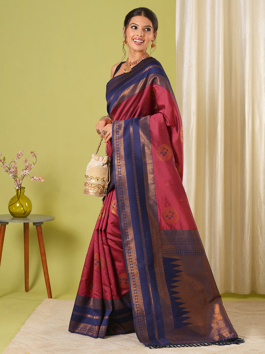 Banarasi Silk Saree With Blouse Piece